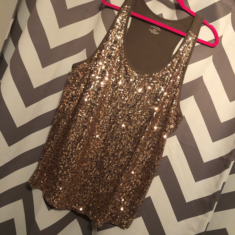 Smokey golden/bronze sequin tank